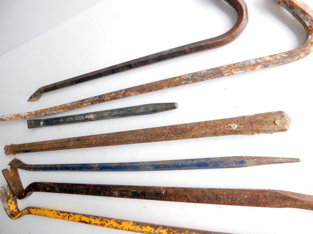 Seven Assorted Steel Pry Bars and Wrecking Bars - 5