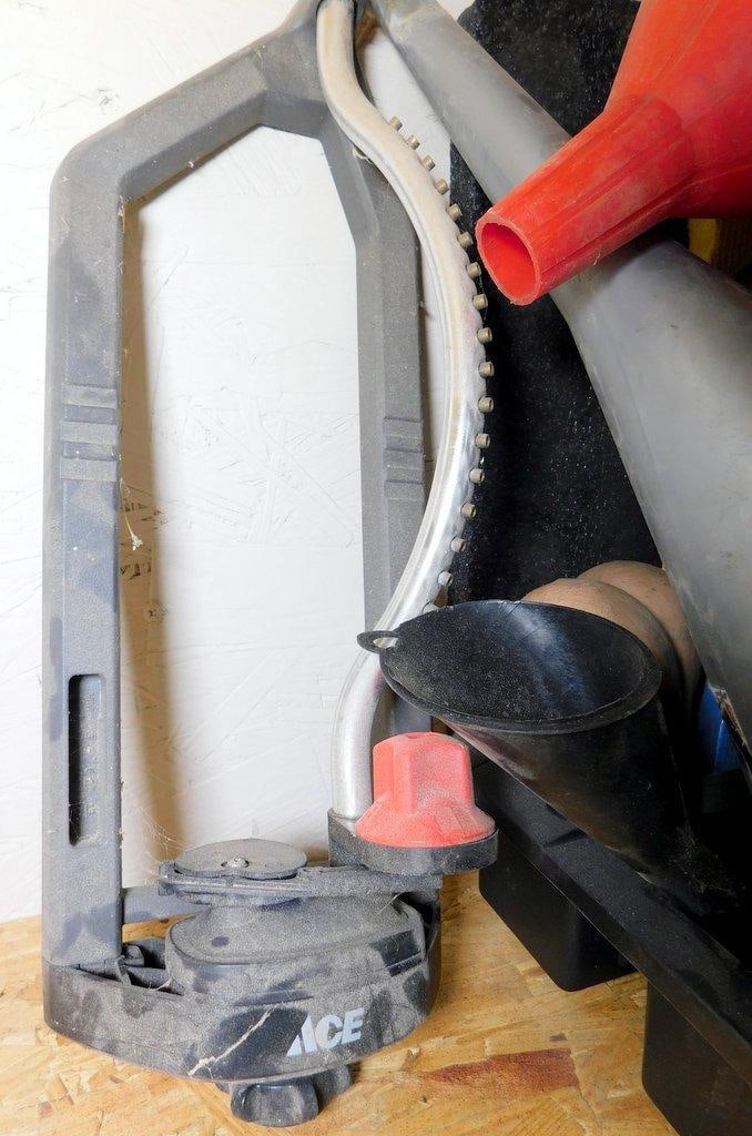 Garden, Garage, and Utility Tools Including Funnels, Hose Holder, Yard Sprinkler and Kneeling Pads - 2