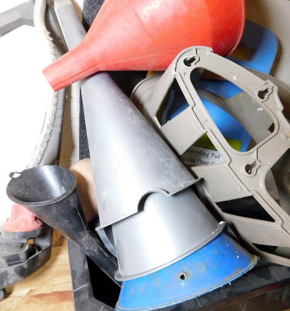 Garden, Garage, and Utility Tools Including Funnels, Hose Holder, Yard Sprinkler and Kneeling Pads - 3