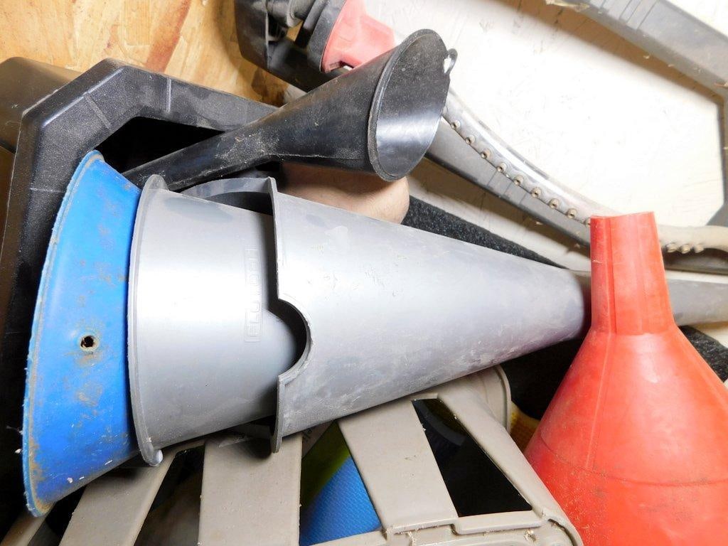Garden, Garage, and Utility Tools Including Funnels, Hose Holder, Yard Sprinkler and Kneeling Pads - 7