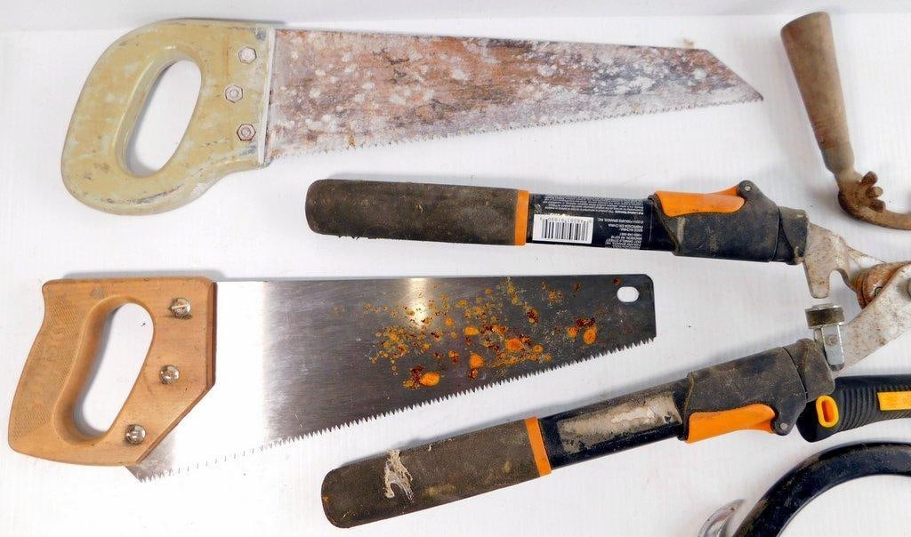 Hand Tools Including Saws, Shears, and Replacement Blade - 4
