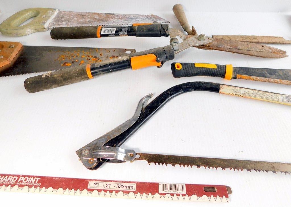 Hand Tools Including Saws, Shears, and Replacement Blade - 7