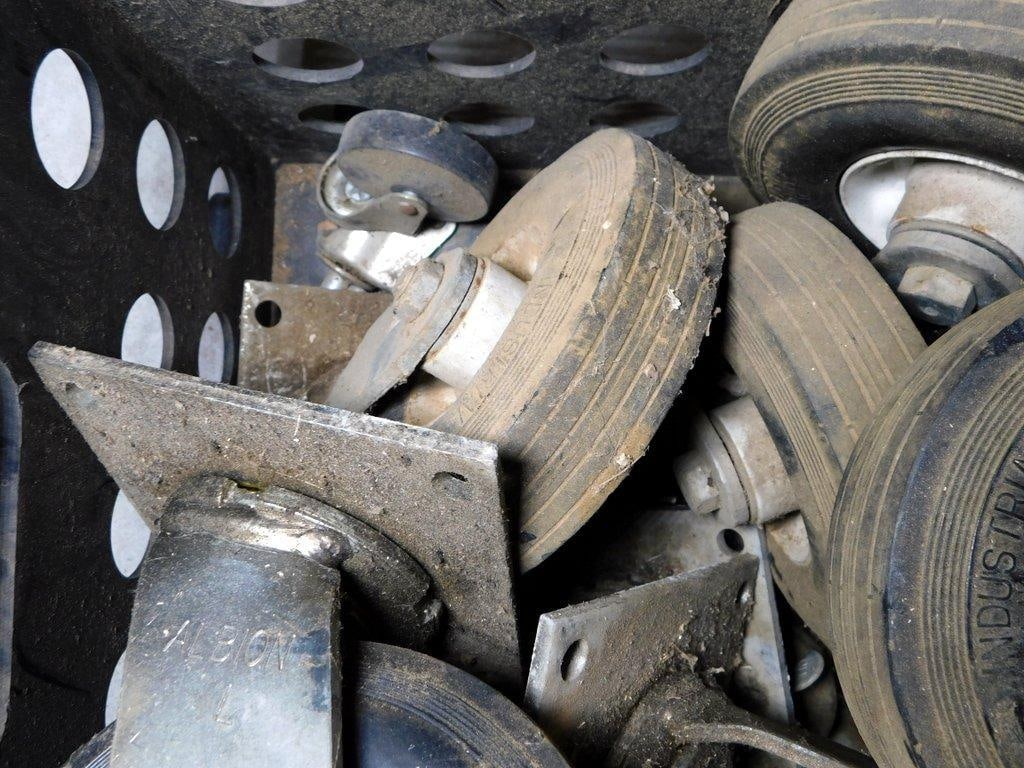 Heavy-Duty Swivel Casters in Plastic Crate - 5