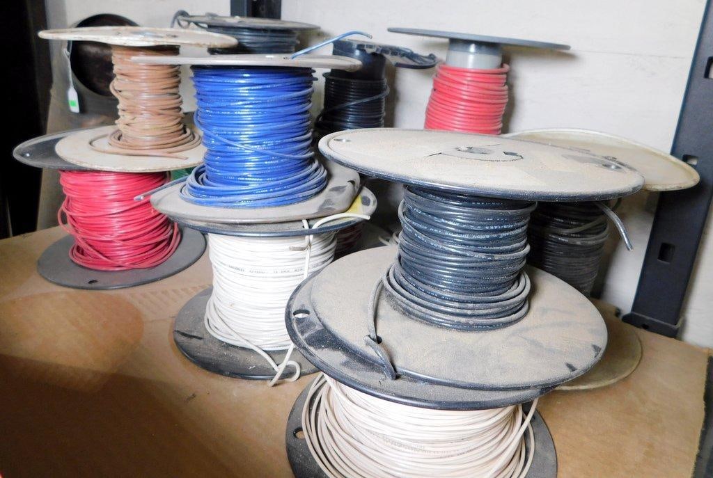 Electrical Wire Spools in Various Colors and Gauges - 10