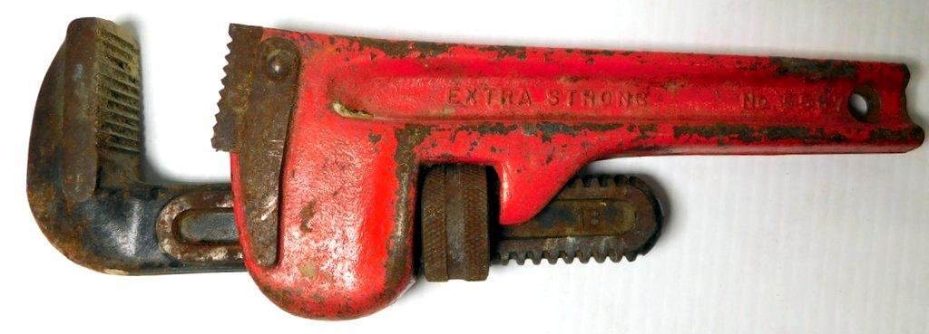 Hand Tools Including Large Pipe cutter, Pipe Wrenches & Hammer - 5
