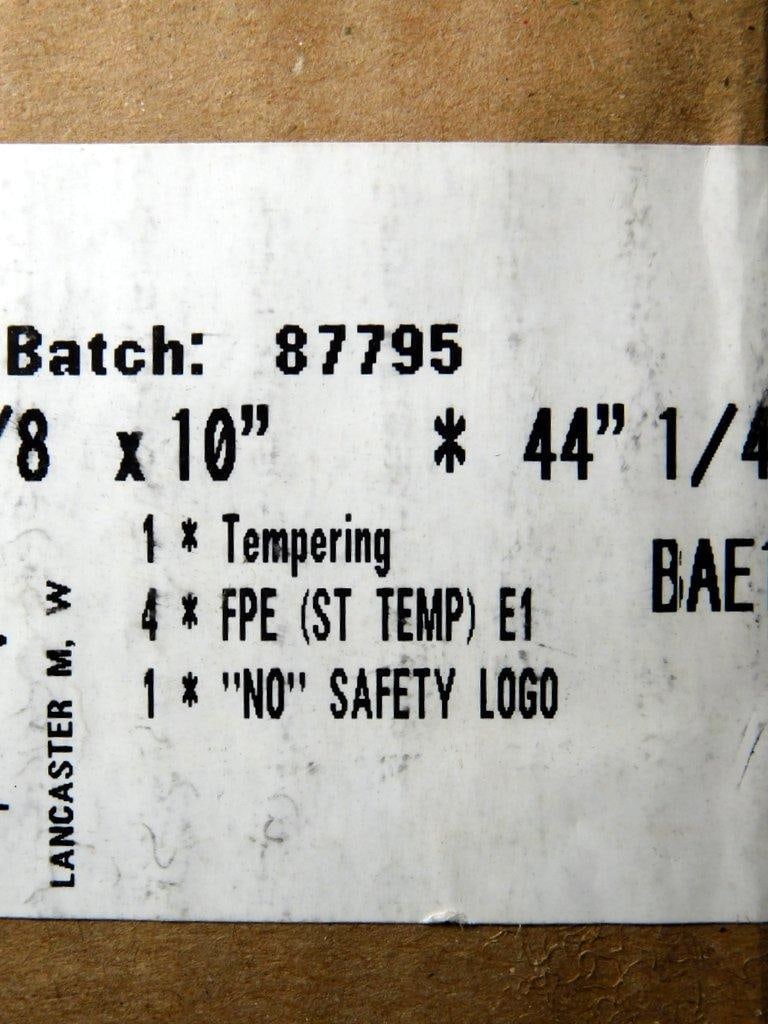 R & S Glass Inc. 3/8 inch Tempered Glass Panels, (4) - 4