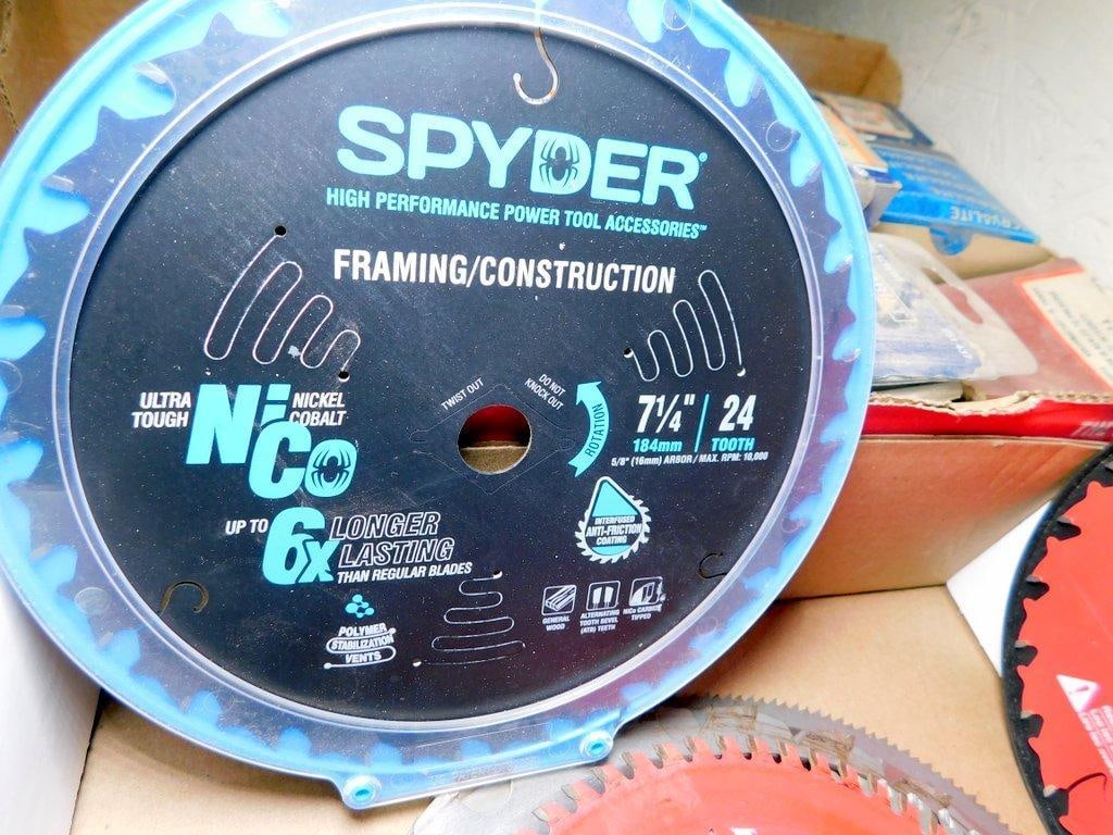 Circular Saw Blades Including Diablo, Spyder, and Oldham - 3