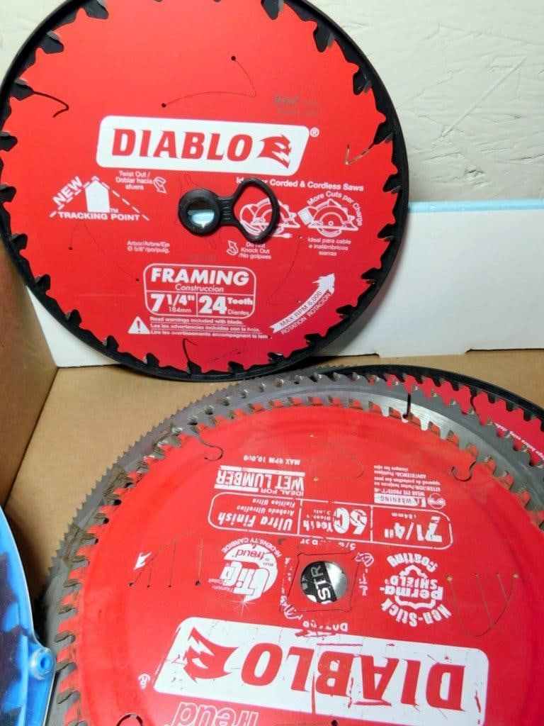 Circular Saw Blades Including Diablo, Spyder, and Oldham - 4