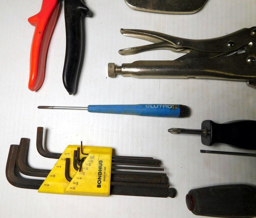 Hand Tools Including Clamps, Tape Measure, and Screwdrivers - 7