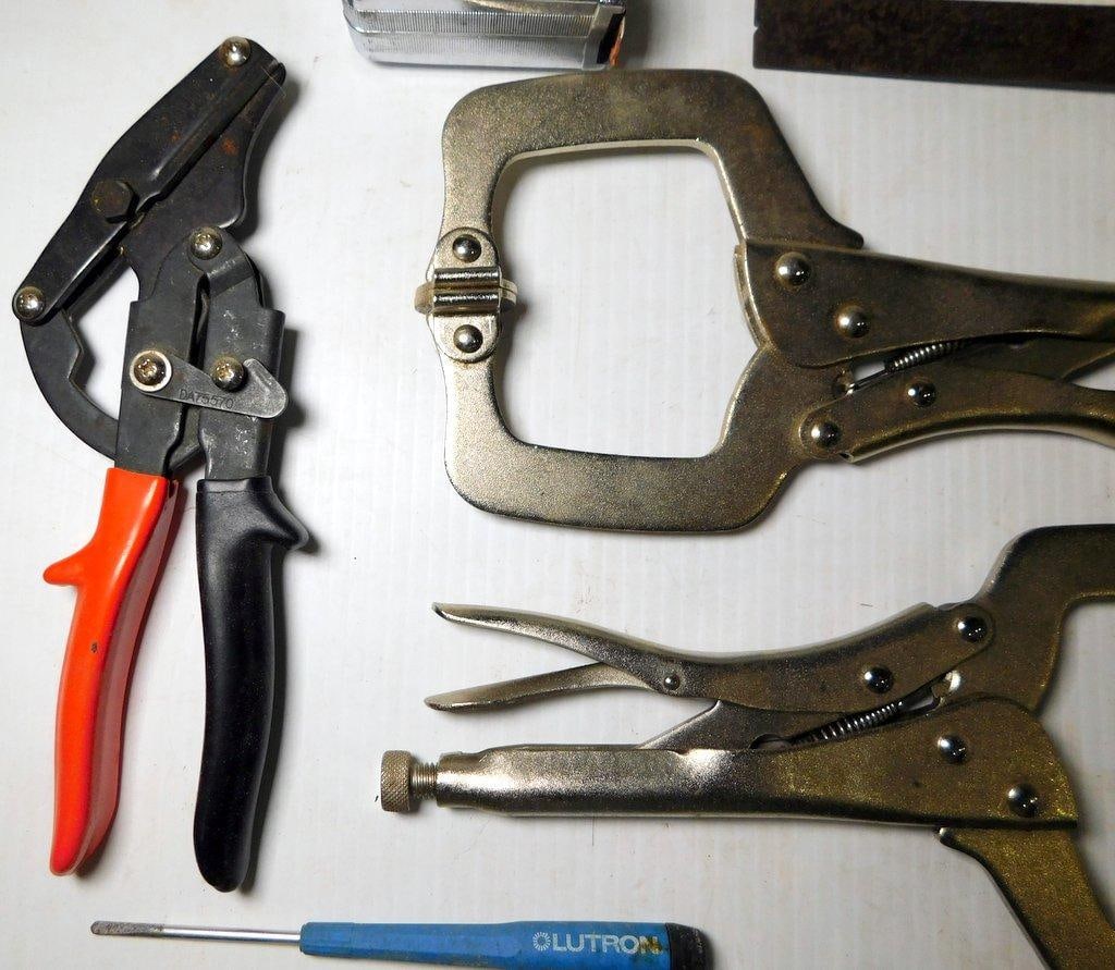 Hand Tools Including Clamps, Tape Measure, and Screwdrivers - 8