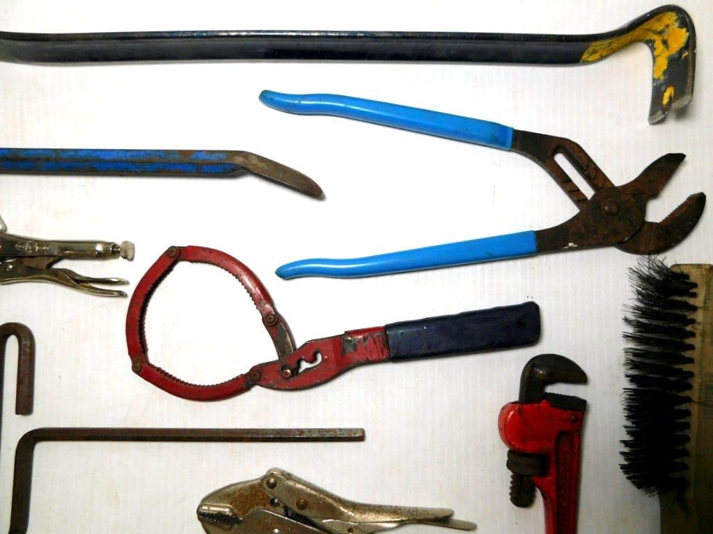 Hand Tools Including Pliers, Wrenches, and Brushes - 2