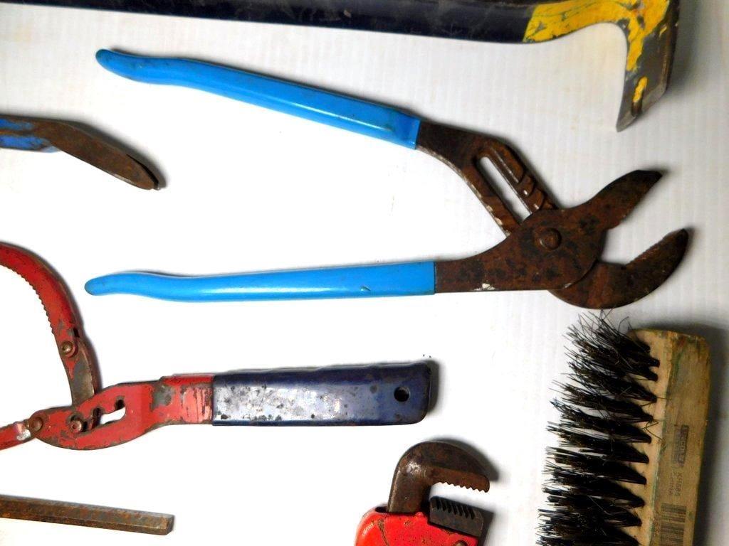 Hand Tools Including Pliers, Wrenches, and Brushes - 7