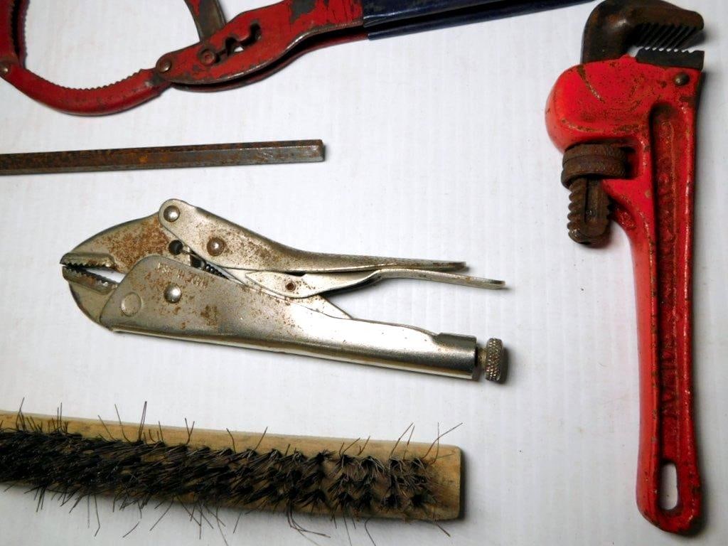 Hand Tools Including Pliers, Wrenches, and Brushes - 8