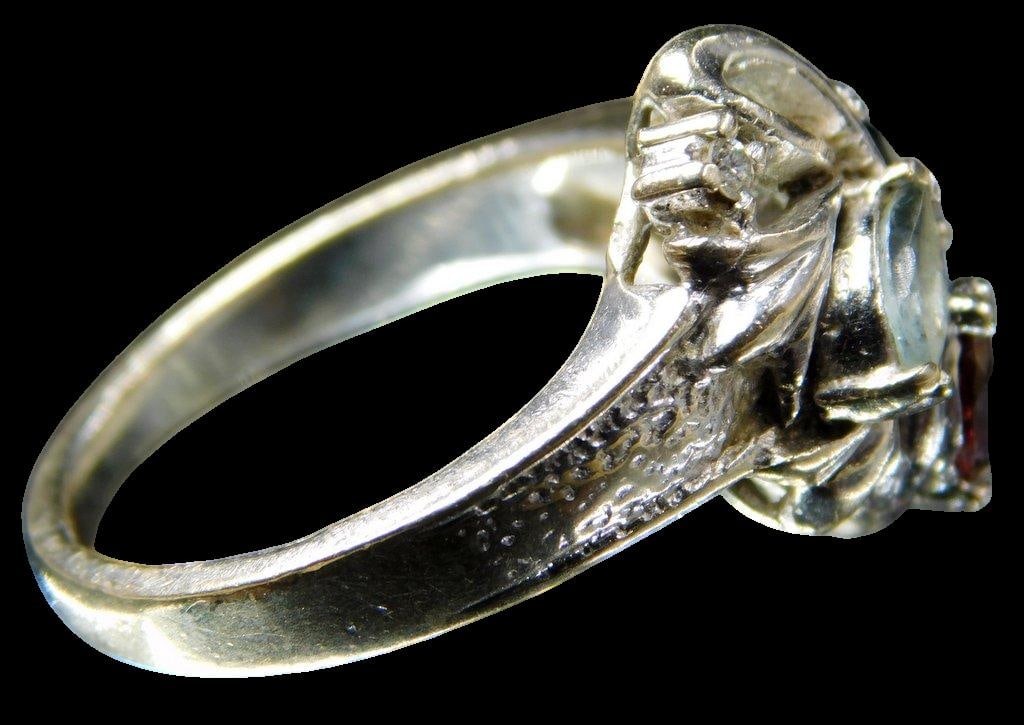 14K Gold Ladies Ring w/ Semi-Precious Stones - 4