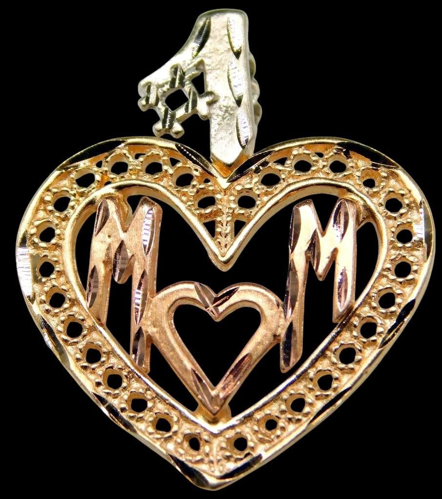 14K Yellow Gold Necklace Pendants, (2) - 2