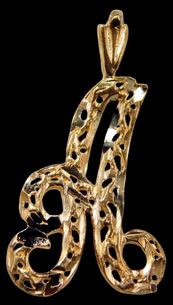 14K Yellow Gold Necklace Pendants, (2) - 3