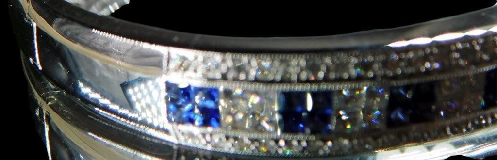 18K Gold, Diamond, and Sapphire Bracelet - 6