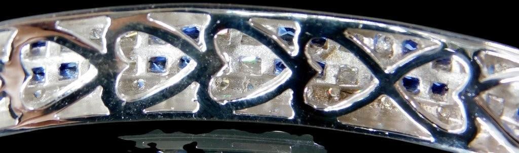 18K Gold, Diamond, and Sapphire Bracelet - 7