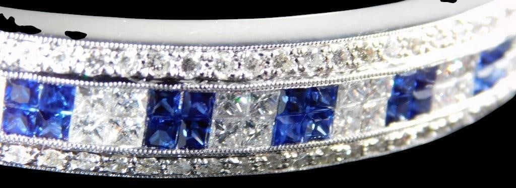 18K Gold, Diamond, and Sapphire Bracelet - 9