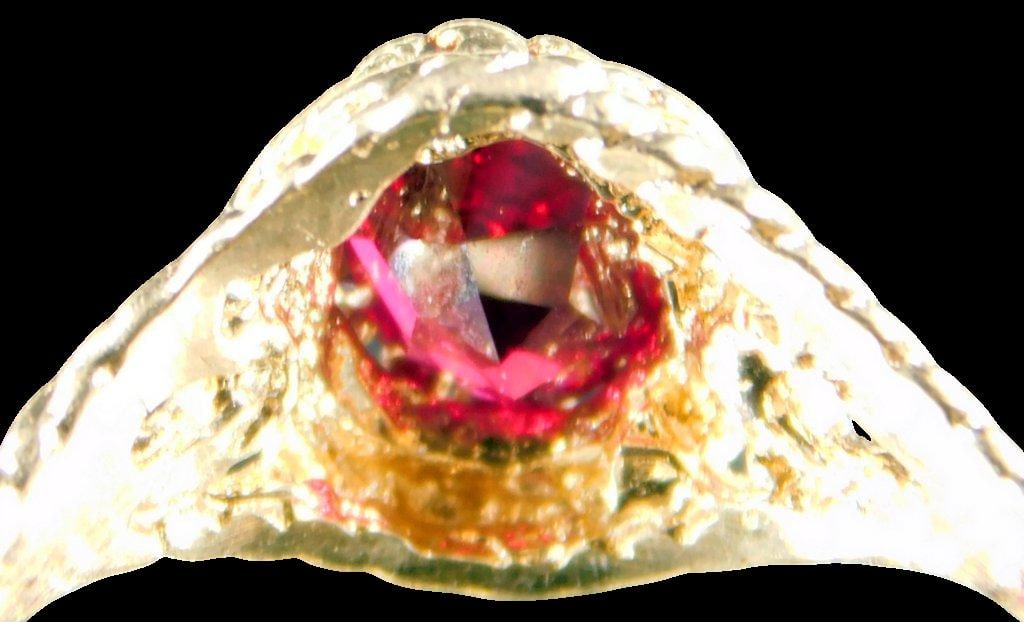 14K Gold Child's Ruby Ring - 3