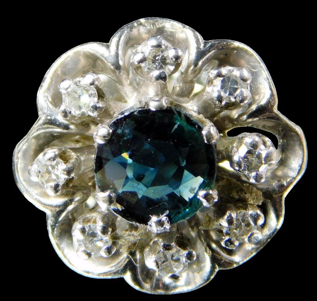 Ladies 14K Gold, Diamond and Topaz Ring - 4