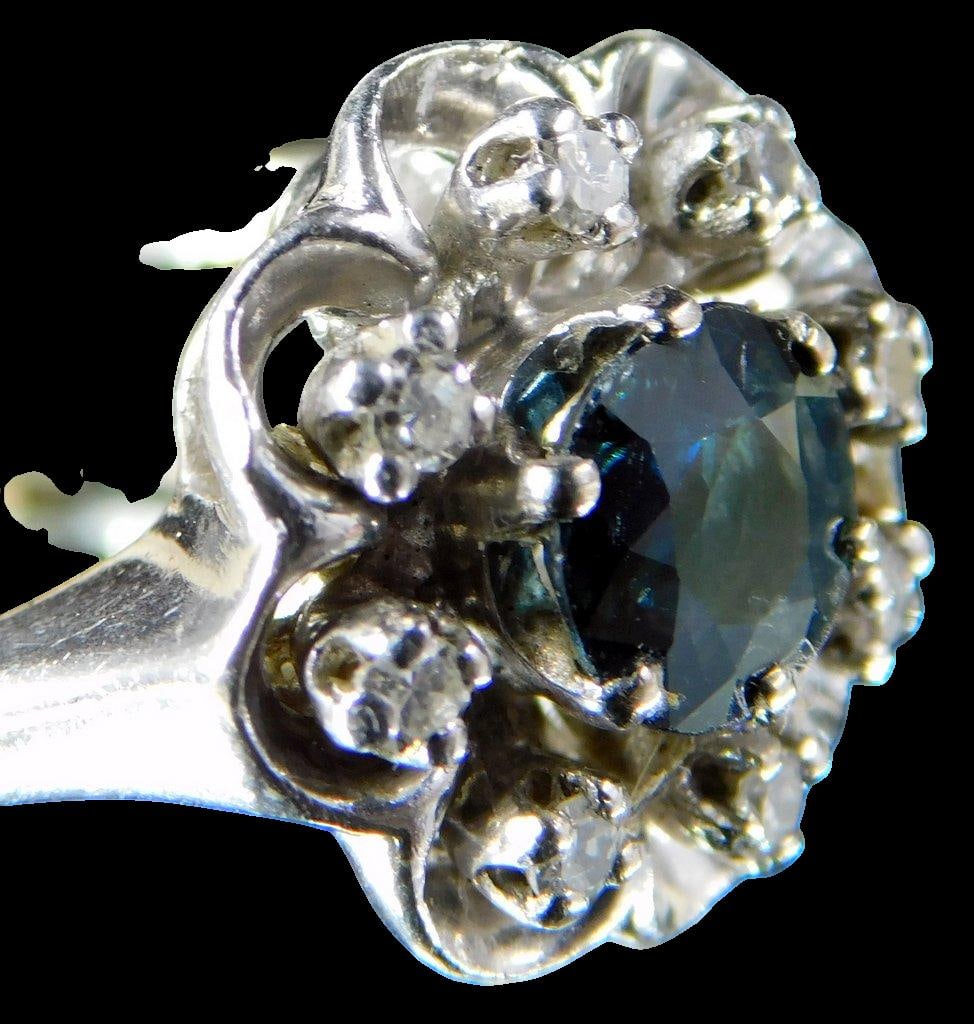 Ladies 14K Gold, Diamond and Topaz Ring - 5