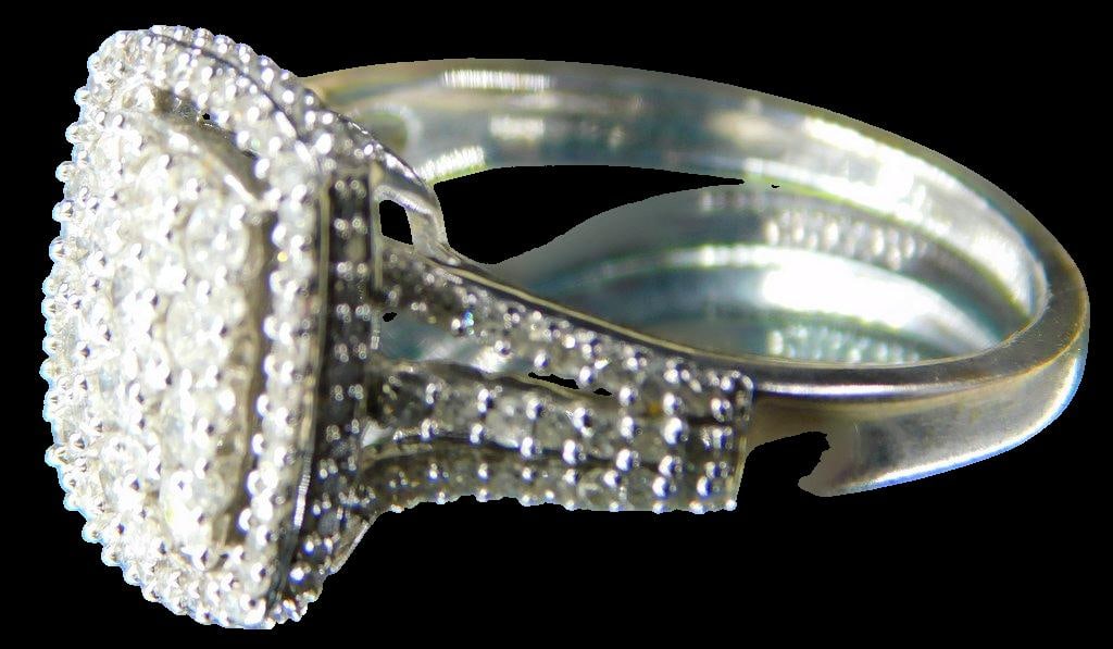 Diamond and Sterling Silver Ladies Ring - 2