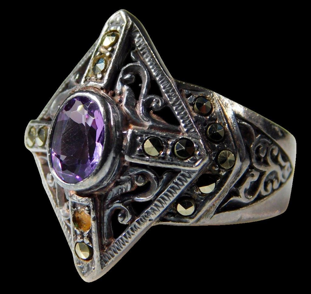 Grouping of Sterling Silver Rings, (5) - 3