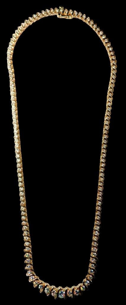 14K Gold Diamond Tennis Necklace - 3