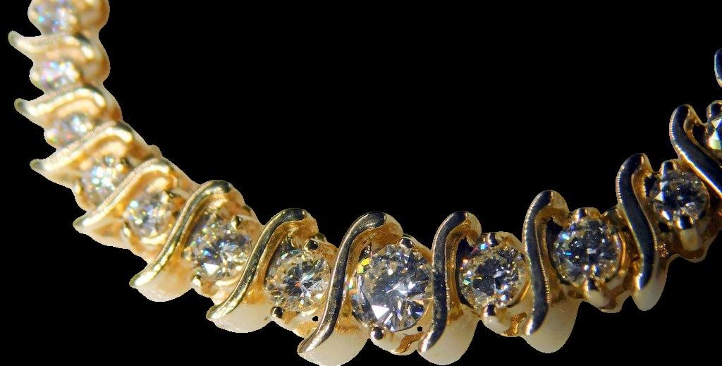 14K Gold Diamond Tennis Necklace - 6