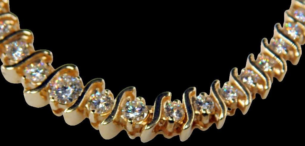 14K Gold Diamond Tennis Necklace - 8