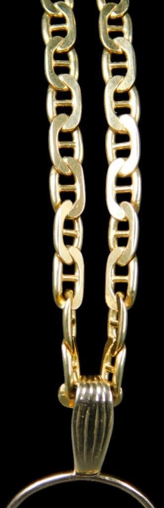 18K Gold Chain Necklace w/ 14K Gold Charms - 2