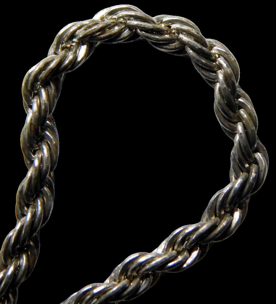 Sterling Silver Neck Chains w/ Twist and Curb Link Styles, (2) - 5