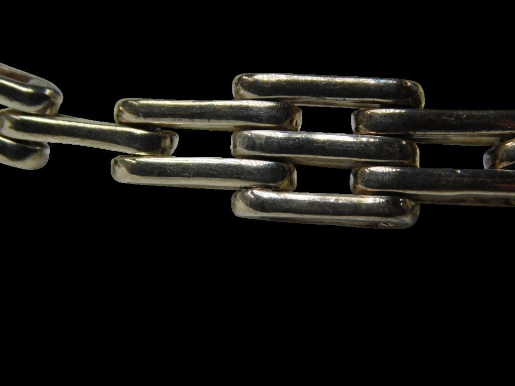 Mexican Sterling Silver 925 Chain Bracelet Marked TL-5 - 3