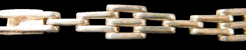 Mexican Sterling Silver 925 Chain Bracelet Marked TL-5 - 4
