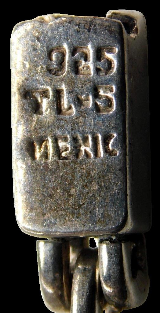 Mexican Sterling Silver 925 Chain Bracelet Marked TL-5 - 5