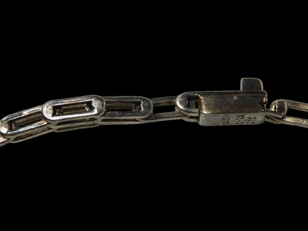 Mexican Sterling Silver 925 Chain Bracelet Marked TL-5 - 9