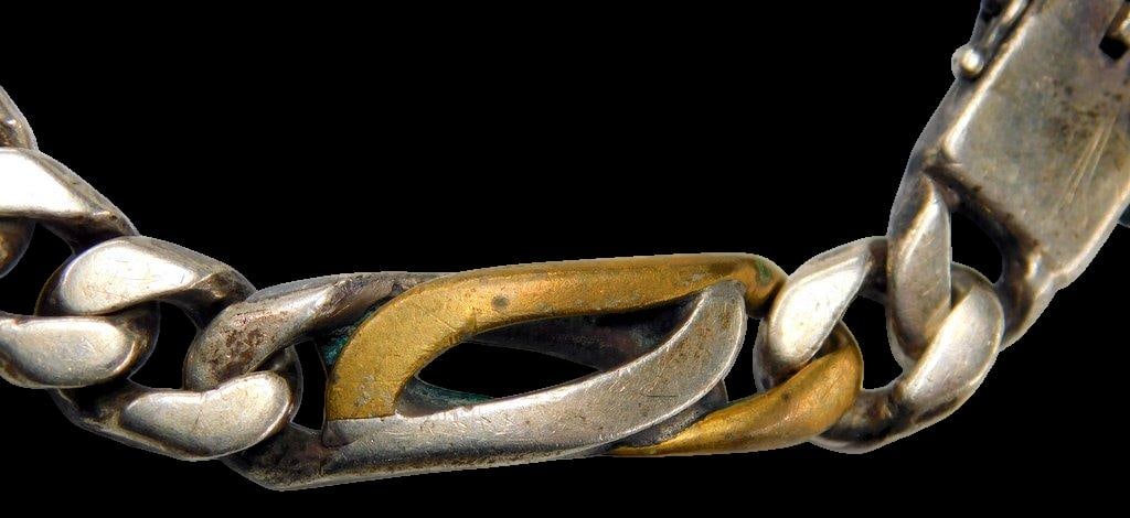 Sterling Silver and Gold-Toned Link Bracelet - 2