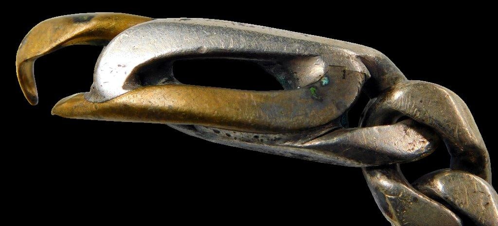 Sterling Silver and Gold-Toned Link Bracelet - 3