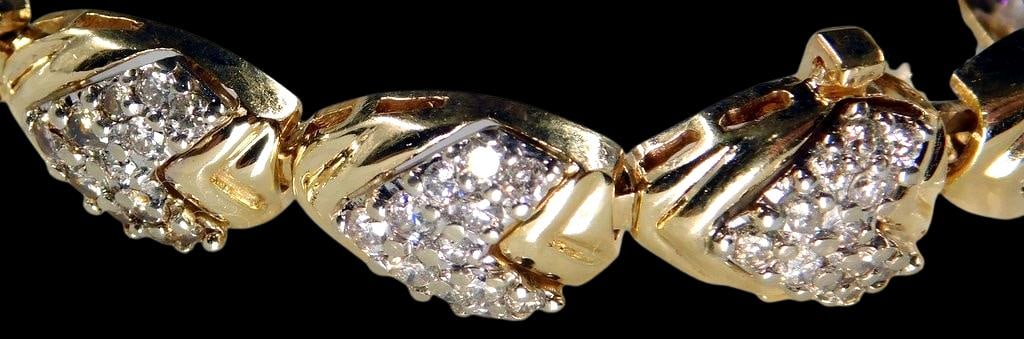 14K Yellow Gold Bracelet w/ Diamond Accents - 3