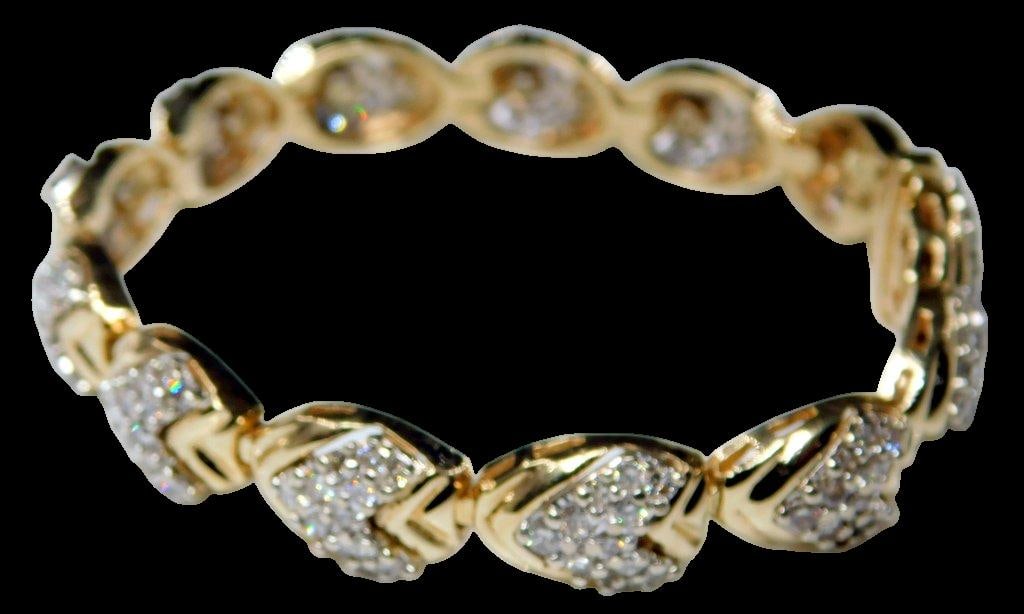 14K Yellow Gold Bracelet w/ Diamond Accents - 4