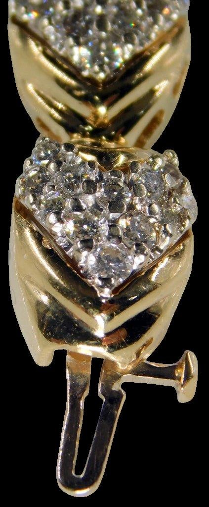 14K Yellow Gold Bracelet w/ Diamond Accents - 9