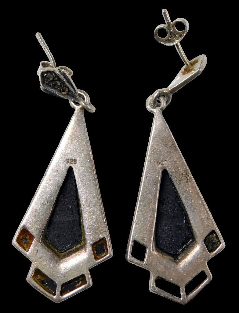 Sterling Silver Jewelry Including Earrings and Pendant - 4