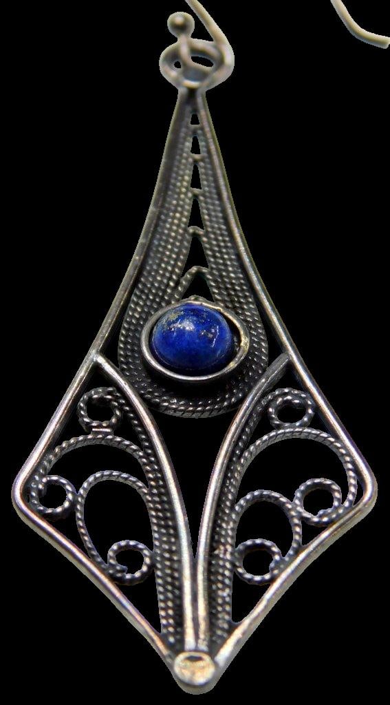 Sterling Silver Jewelry Including Earrings and Pendant - 8