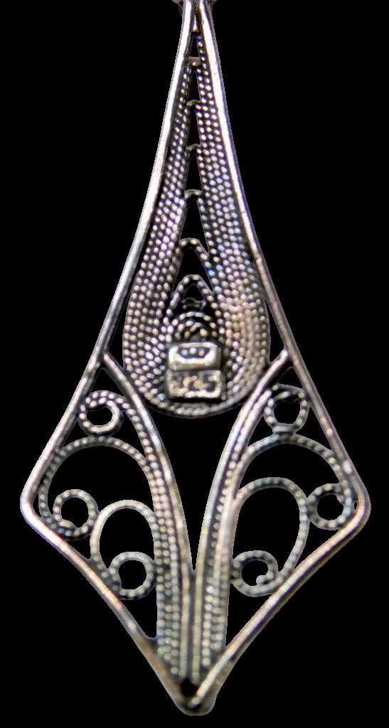 Sterling Silver Jewelry Including Earrings and Pendant - 9
