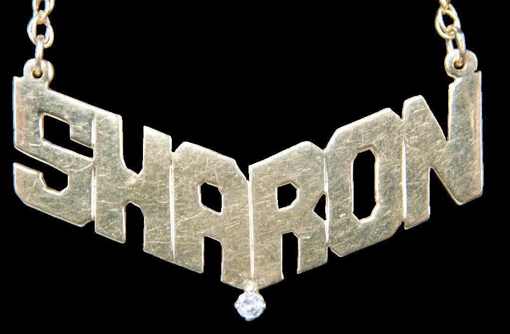 14K Gold Custom Pendant Necklace w/ 'Sharon' Design and Diamond Accent - 2