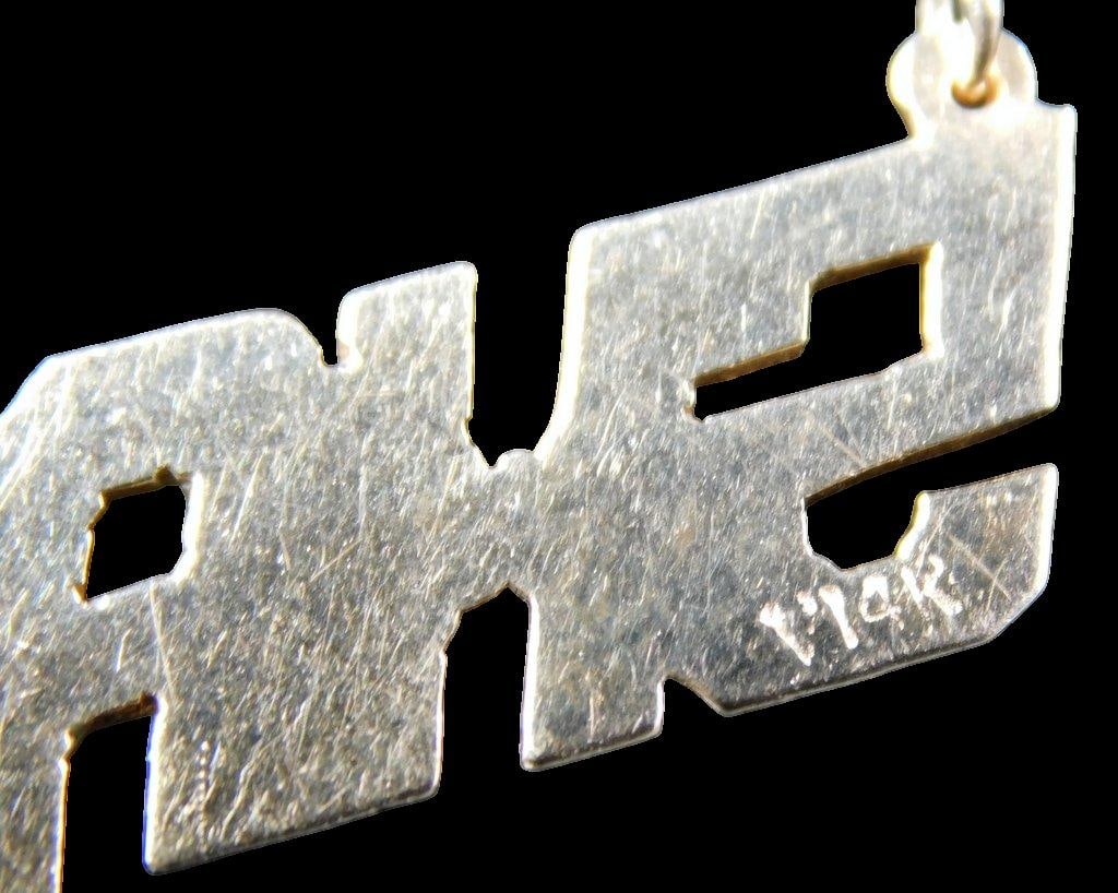 14K Gold Custom Pendant Necklace w/ 'Sharon' Design and Diamond Accent - 3