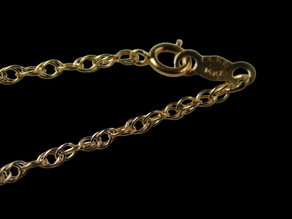 14K Gold Custom Pendant Necklace w/ 'Sharon' Design and Diamond Accent - 5