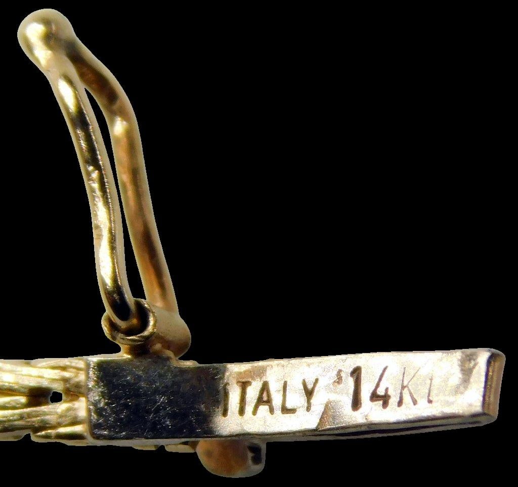 14K Italy Tri-Color Gold Bracelet w/ Box Clasp - 2