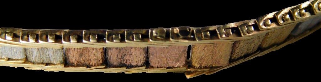 14K Italy Tri-Color Gold Bracelet w/ Box Clasp - 3
